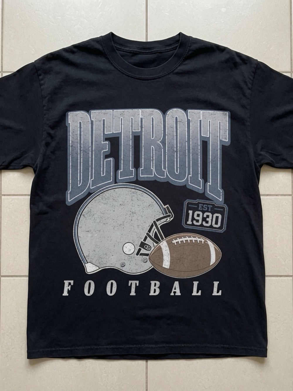 Detroit Football Graphic Tee - Black